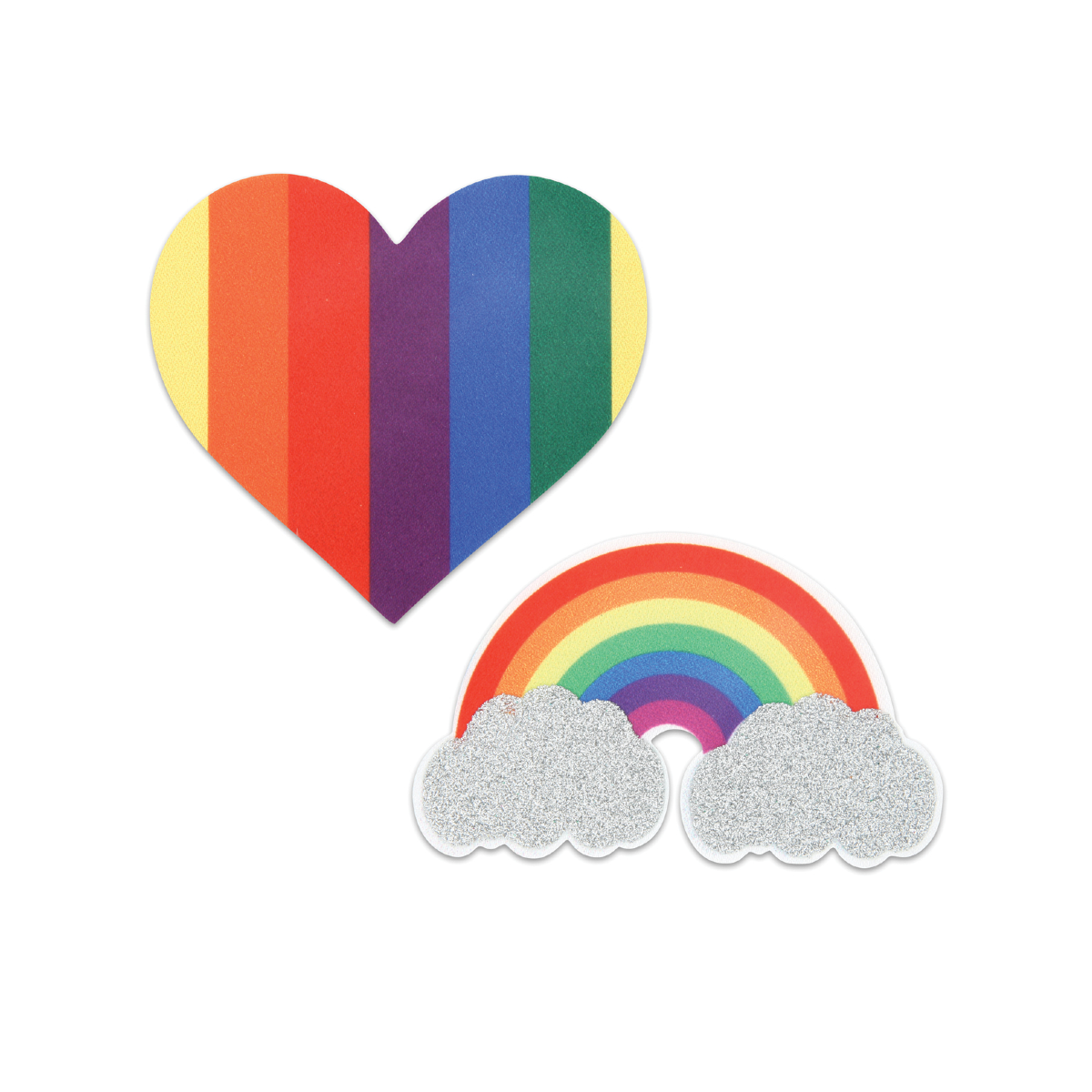 Peekaboo Pasties PRIDE Glitter Rainbow & Hearts