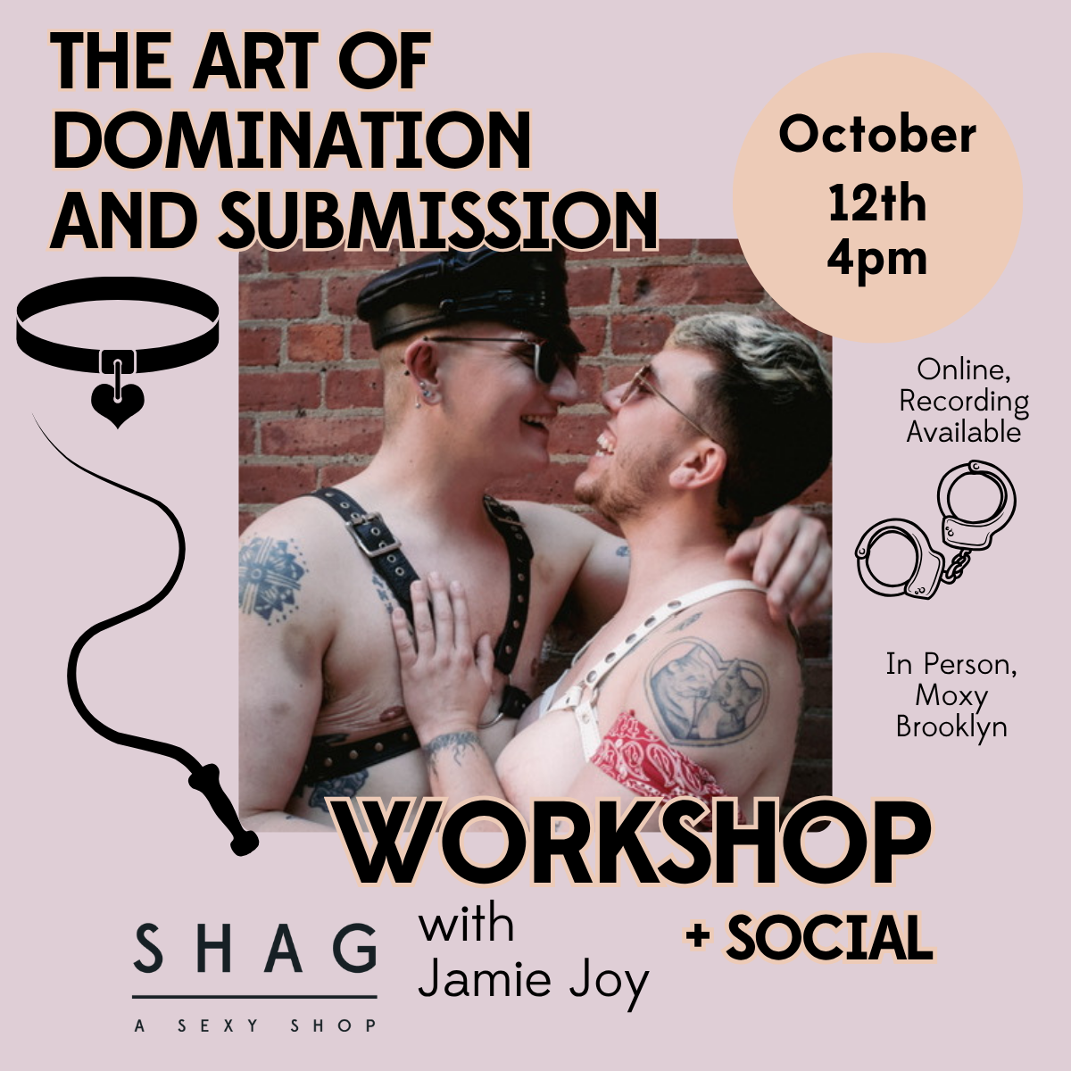 The Art of Domination and Submission Workshop & Social, Sun, Oct 12th, 4pm