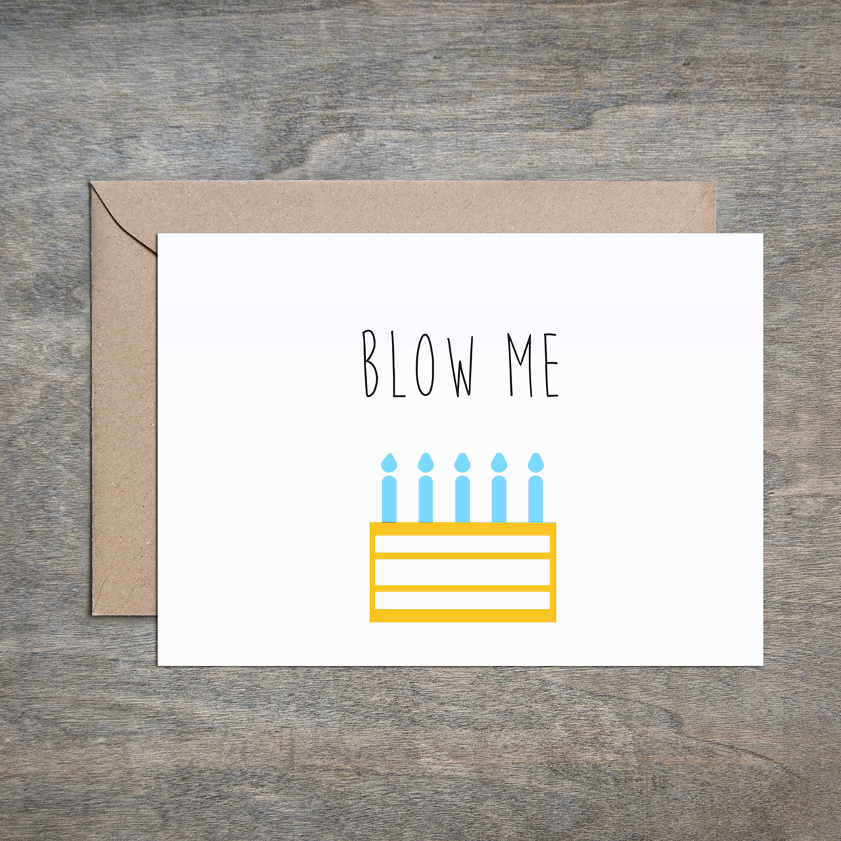 Crimson & Clover Card Blow Me Bday