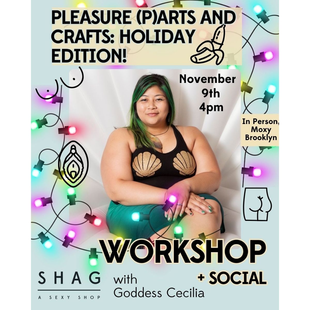 Pleasure (P)arts and Crafts: Holiday Edition Workshop & Social, Sun, Nov 9th, 4pm