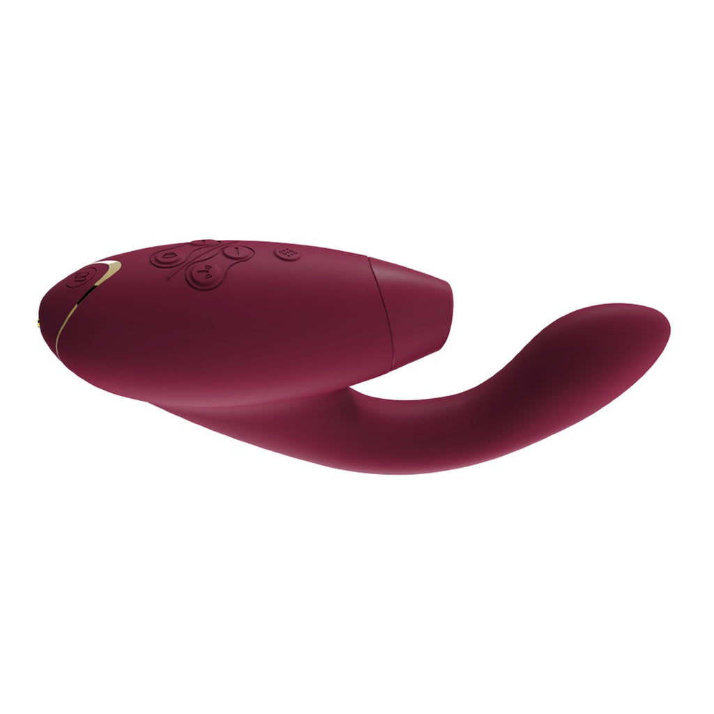 The Duo by Womanizer maximizes the orgasm experience with both contactless clitoral suction and g-spot vibrations!