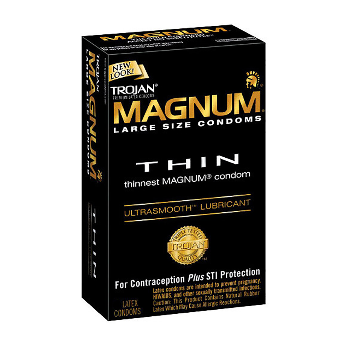 The infamous Magnum Trojan, in its thinnest version. Who says size and comfort can’t go hand in hand?