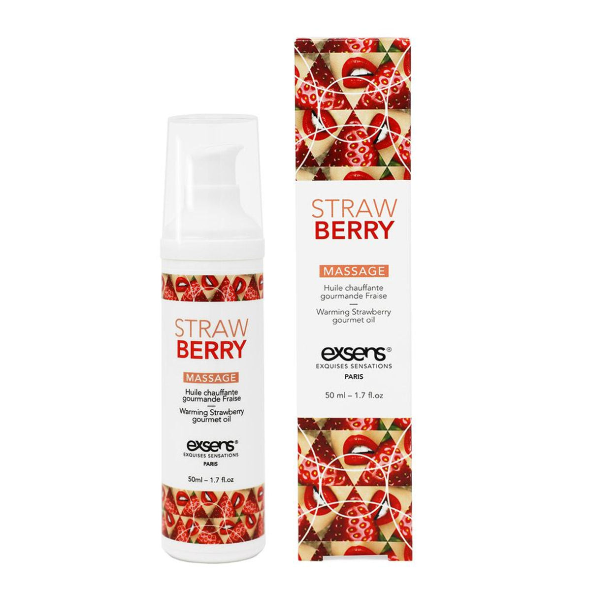 Exsens Kissable Warming Massage Oil Strawberry