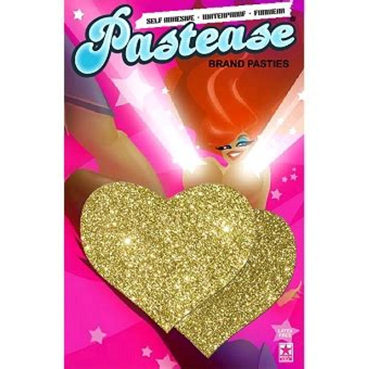 Pastease Gold Glitter Heart Nipple Pasties