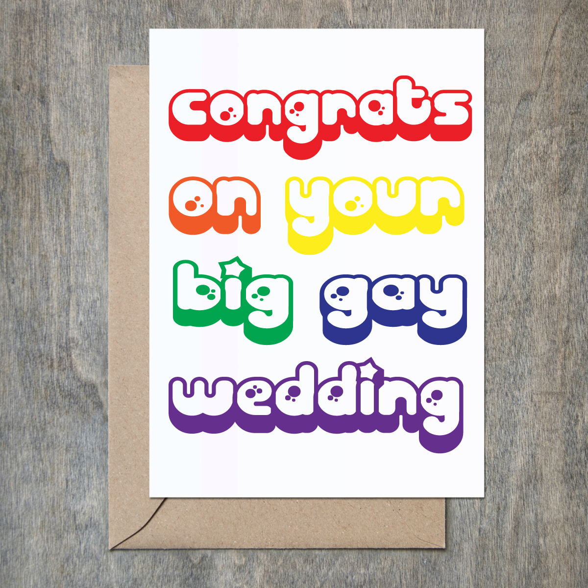 Crimson & Clover Card Big Gay Wedding