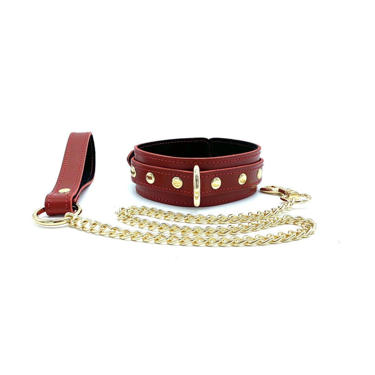 SHAG Leather Collar & Chain Leash Set