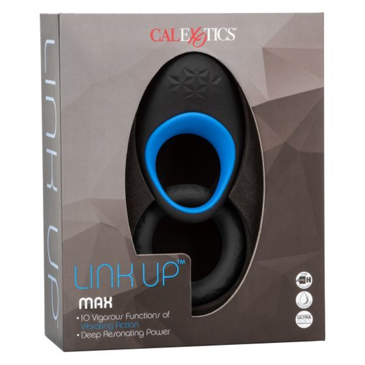 Cal Exotics Link Up Vibrating C-Ring Black/Blue Max