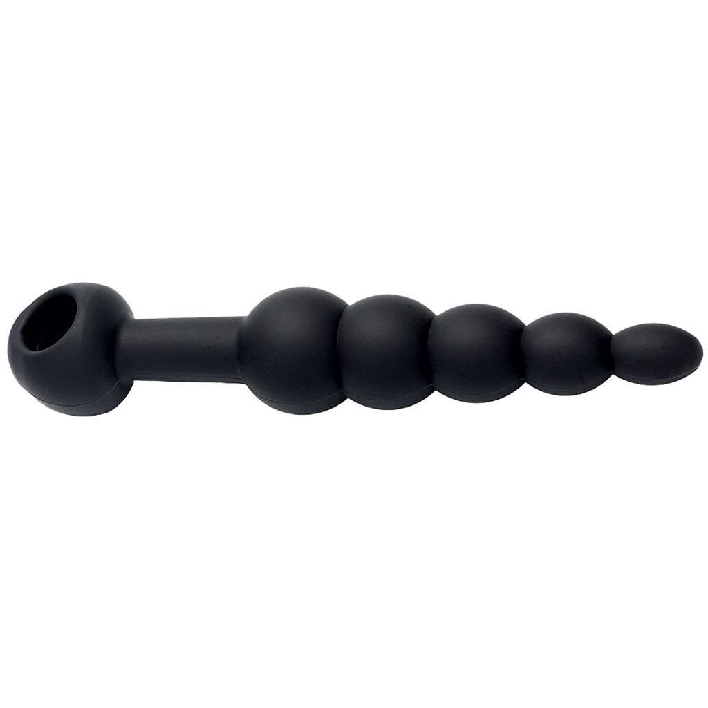 This longer plug with a beaded surface will give you plenty of sensation upon entry and release, and even offers the option to add a vibrating bullet.