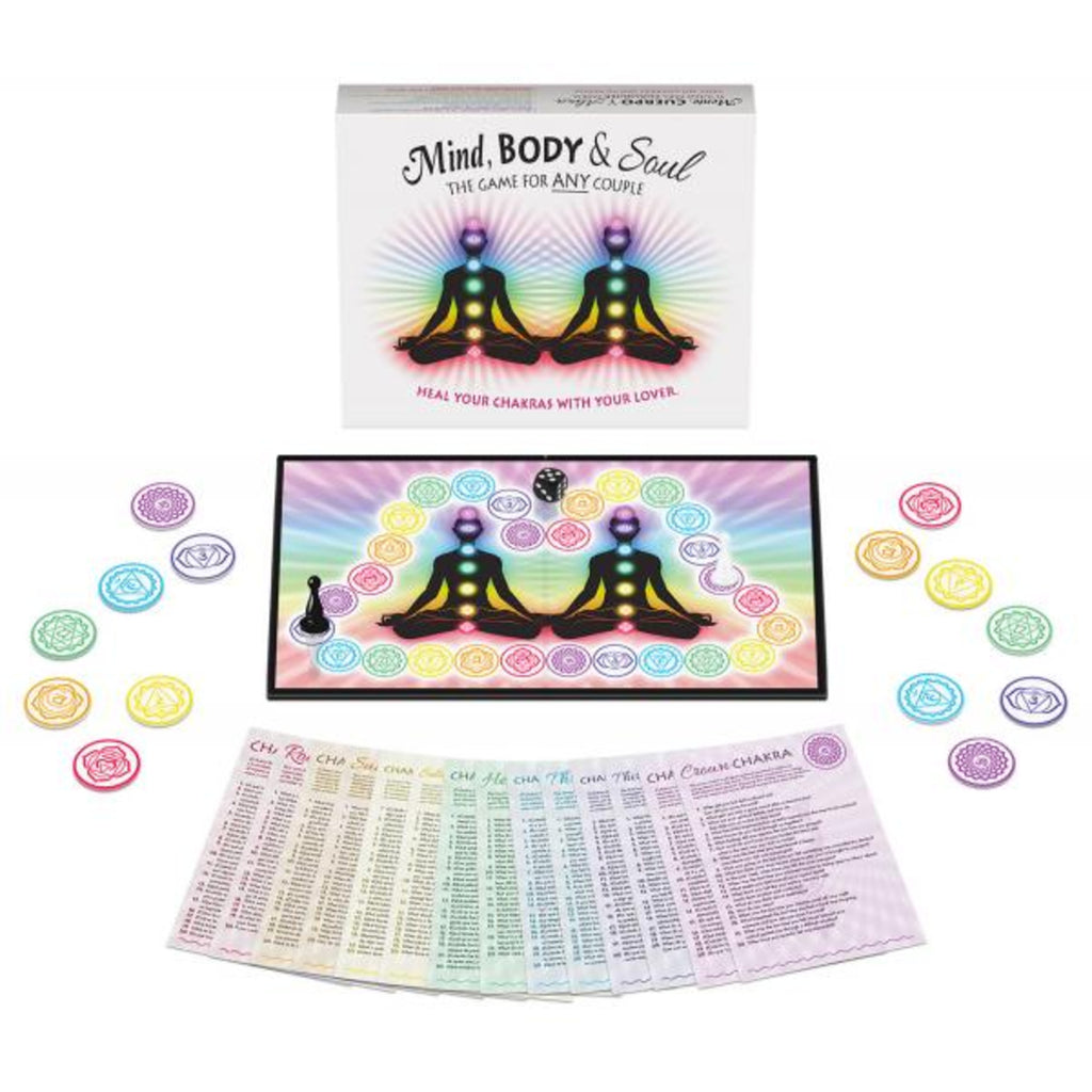 Mind, Body, and Soul is a intimate question game with the mission to open your chakras. This game will stimulate you and your partners senses, open your hearts, and activate your minds like no game has done before.