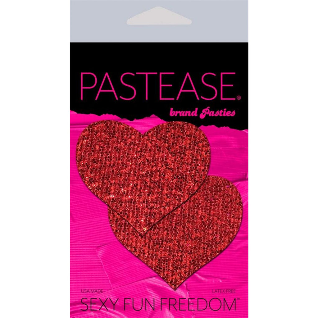 Pastease Heart Red Glitter