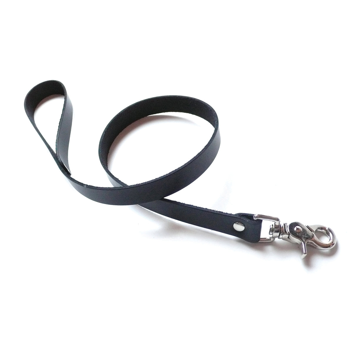 A solid, leather leash to take your partner where you both want to go.