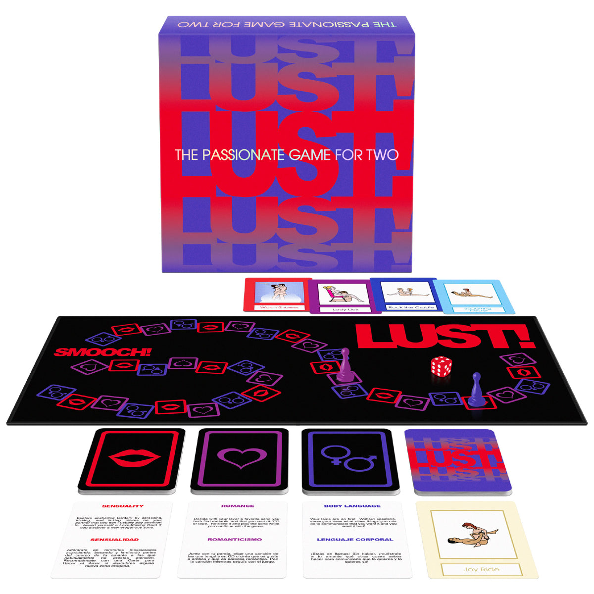 The Lust Board Game allows you and your partner to create a sexual fantasy as you navigate around the board, building up your sexual tension, as you can't act fully out your fantasy until the end of the game!