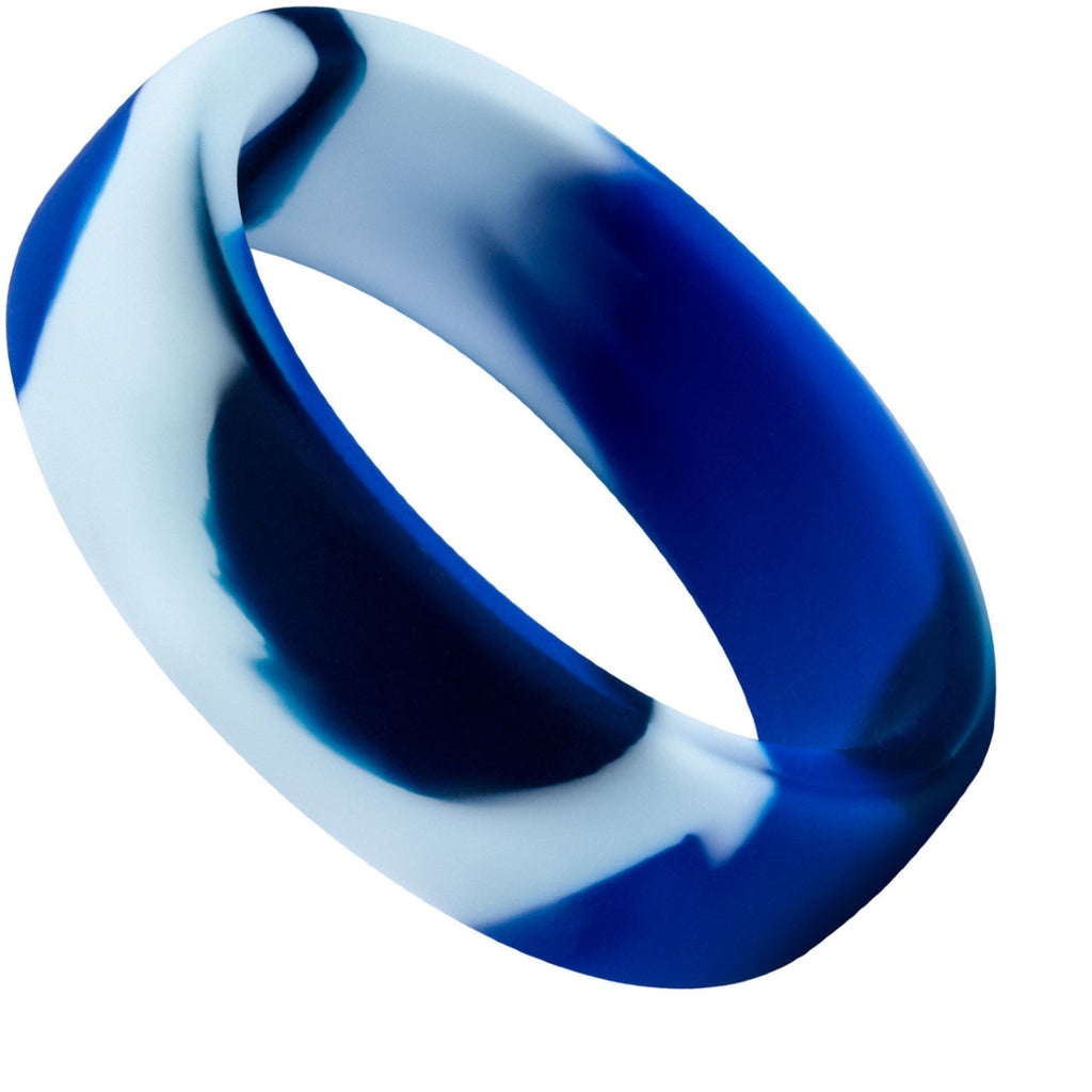 The Blue Camo Cock Ring is a soft, stretchy ring crafted for maximum comfort.
