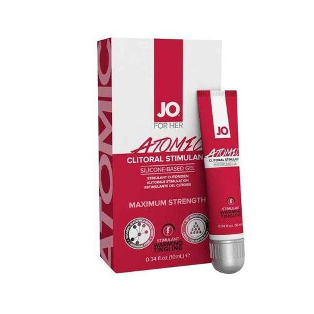System Jo Atomic formula delivers the most intense clitoral sensations - cooling, warming, buzzing, and tingling - all at once!