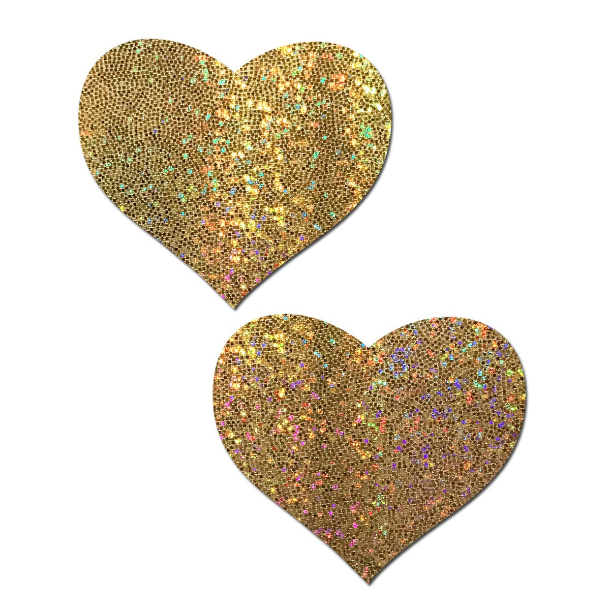 Pastease Gold Glitter Heart Nipple Pasties